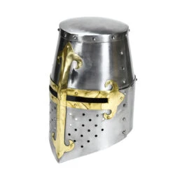 Knights Templar Brass Trimmed Crusader Practice Helmet Without Liner -Knife & Sword IN60635 71171.1598042473