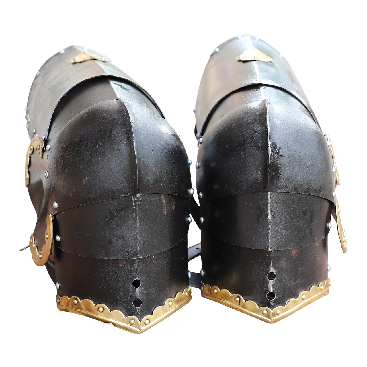 Armory Replicas ™ The Cursed Black Knight Functional Medieval Leg Armor 4 Armory Replicas ™ The Cursed Black Knight Functional Medieval Leg Armor - Image 4