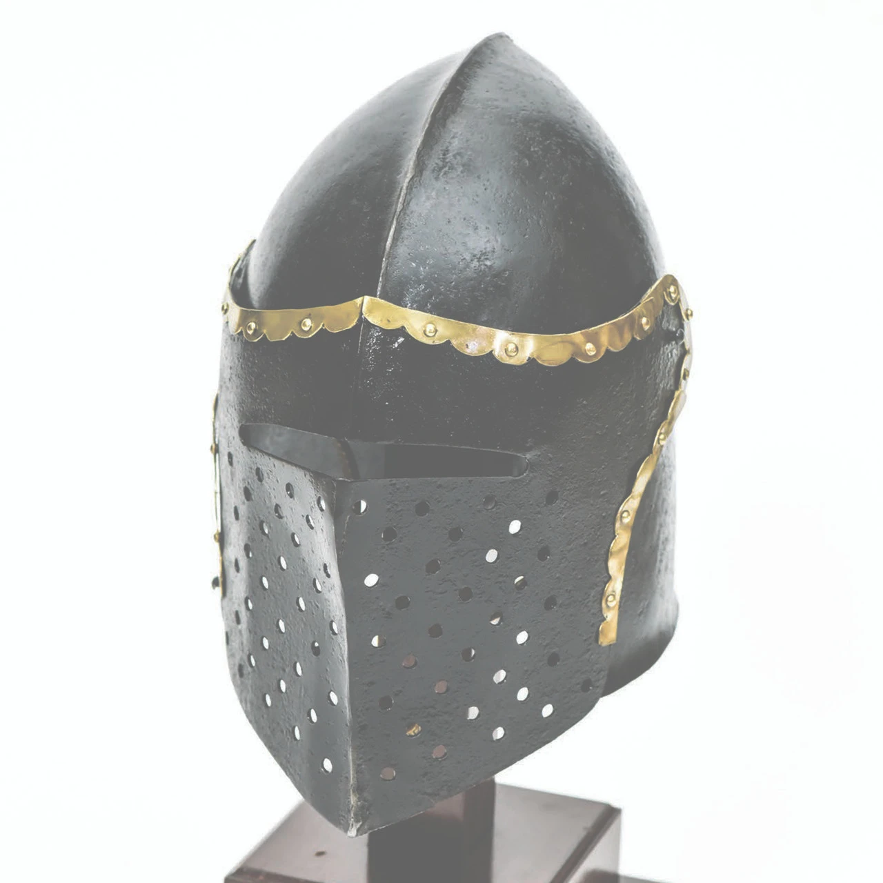 Armory Replicas The Cursed Black Knight Functional Medieval Helmet Armor 5 Armory Replicas The Cursed Black Knight Functional Medieval Helmet Armor - Image 5