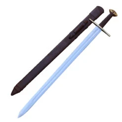 Medieval European Functional Full Tang EN45 High Carbon Steel Knightly Arming Sword With Templar Cross
