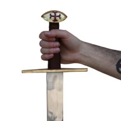 Medieval European Functional Full Tang EN45 High Carbon Steel Knightly Arming Sword With Templar Cross -Knife & Sword IN60905 15762.1618331288