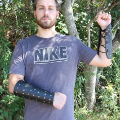 High Quality Leather Gladiator Games Bracer Set -Knife & Sword IN6106BK 74219.1564503605