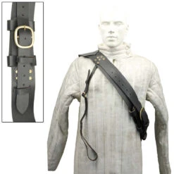 Medieval Baldric Long Sword Leather Hanger -Knife & Sword IN6411BK 80325.1564502121