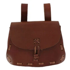 Medieval Leather Hide Festival Pouch Bag -Knife & Sword IN6703BR 35274.1564501284