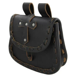Medieval Paladin Cross Black Leather Pouch 6 Medieval Paladin Cross Black Leather Pouch -Knife & Sword IN6711BK 17394.1615561227
