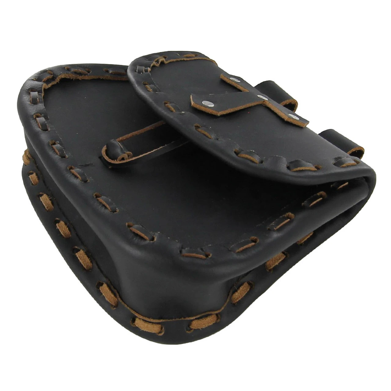 Medieval Paladin Cross Black Leather Pouch 4 Medieval Paladin Cross Black Leather Pouch - Image 4