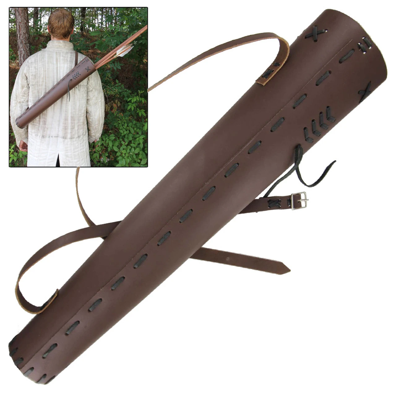 Hart Of Ten Medieval Leather Hunting Quiver 4 Hart Of Ten Medieval Leather Hunting Quiver - Image 4