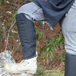 Padded Cotton Battle Cry Full Leg Greaves Set -Knife & Sword IN7205BK 12855.1564503717