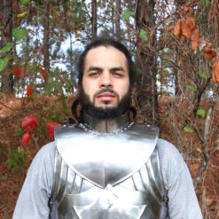 Medieval Renaissance Standing Collar Gorget -Knife & Sword IN9257 34795.1564501584