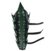 Drogo's Fury Dragon Scale Adjustable Leather Leg Greaves | Black And Green |