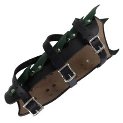 Drogo's Fury Dragon Scale Adjustable Leather Leg Greaves | Black And Green | -Knife & Sword LG103BG 98658.1602277723