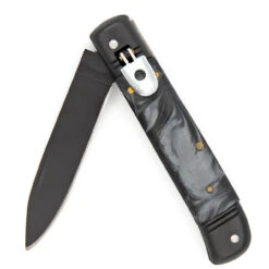 Splayed Stars Lever Lock Automatic Knife With Black Pearl Handle -Knife & Sword LV2453 15936.1661800590