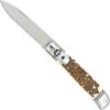 Automatic Focus On Realism Lever Lock Faux Staghorn Handle Knife