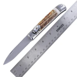 Ringing Forest Lever Lock Automatic Switchblade Knife With Real Stag Antler Handle 7 Ringing Forest Lever Lock Automatic Switchblade Knife With Real Stag Antler Handle -Knife & Sword LV2457 27273.1650395861