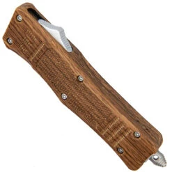 Gleaming Woodland Damascus Tanto Automatic OTF Knife W/ Wood Design Handle -Knife & Sword PAMD2750SL 05 00195.1689953084