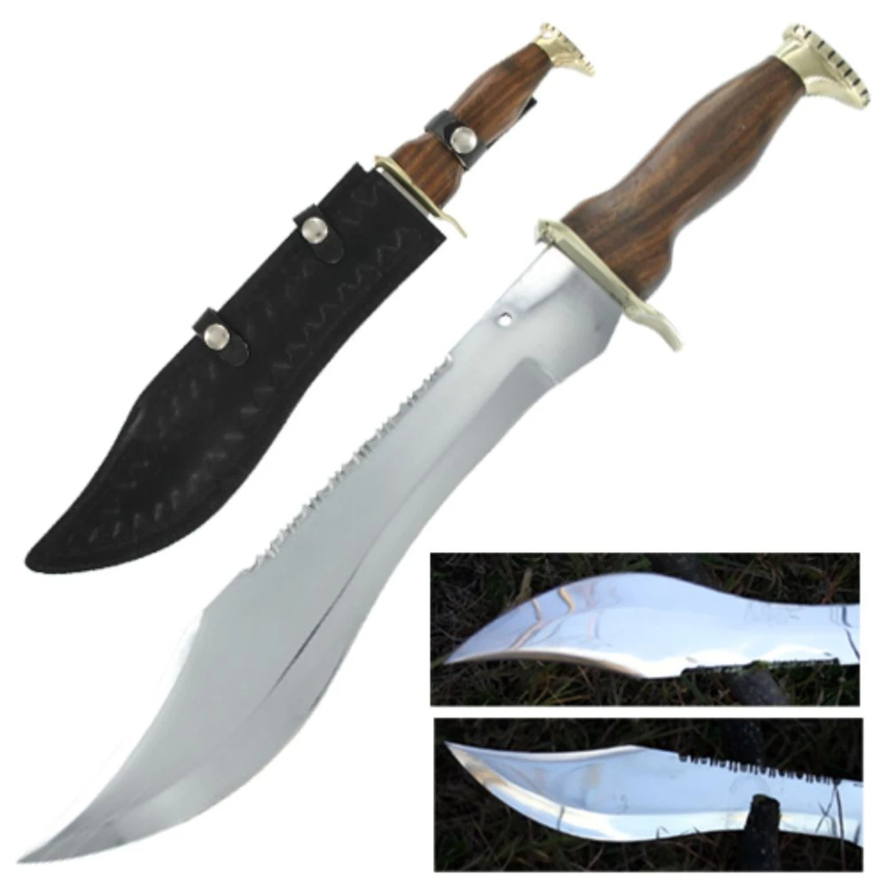 Crocodile Hunter Wood Big Bad Bowie Knife 1 Crocodile Hunter Wood Big Bad Bowie Knife