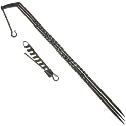 Ruler Feast Medieval Camping Outdoor Cooking Food Prep 56.5 Inch Forged Iron Tripod W/ Adjustable Pot Hook -Knife & Sword PKST3060 05 50382.1692909366