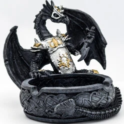 Armored Tyrant Novelty Dragon Ash Tray 10 Armored Tyrant Novelty Dragon Ash Tray -Knife & Sword PL463 55109.1657140238