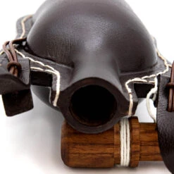 Hand Crafted Genuine Bovine Leather Costrel Wineskin Flask -Knife & Sword SAMP150 07037.1680273338