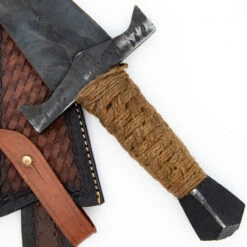 Old Stories Medieval Carbon Steel Full Tang Functional Reenactment Medieval Viking Dagger W/ Woven Twine Handle -Knife & Sword SAMP151 20683.1680028896