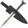 Toppling Stream Functional Hand Forged Double Edged Medieval Inspired Antique Finish Dagger W/ Leather Wrapped Handle