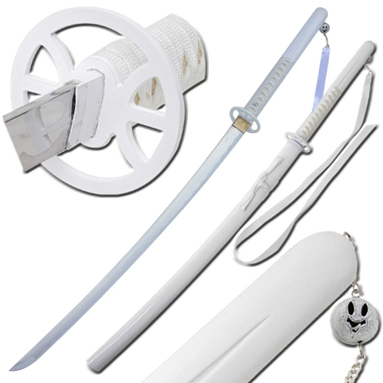 White Snow 1065 High Carbon Steel Full Tang Handmade Anime Replica Katana Sword 2 White Snow 1065 High Carbon Steel Full Tang Handmade Anime Replica Katana Sword - Image 2