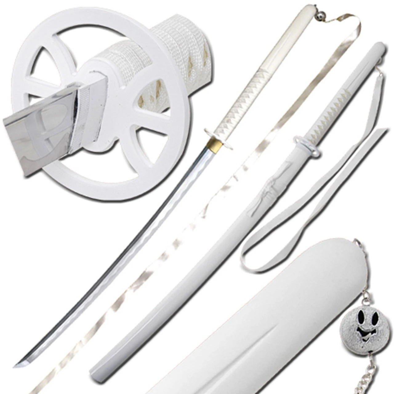 White Snow Anime Replica Carbon Steel Decorative Katana Sword 1 White Snow Anime Replica Carbon Steel Decorative Katana Sword