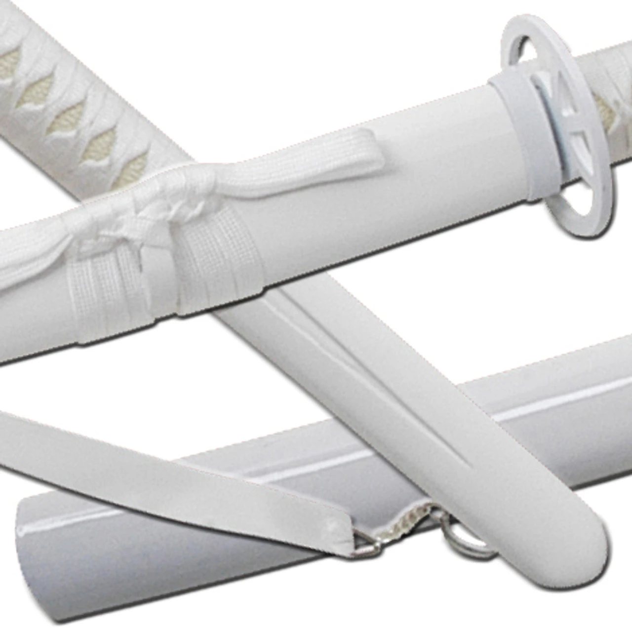 White Snow Anime Replica Carbon Steel Decorative Katana Sword 4 White Snow Anime Replica Carbon Steel Decorative Katana Sword - Image 4