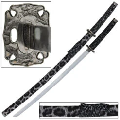 Winter Leopard Japanese Katana Sword 7 Winter Leopard Japanese Katana Sword -Knife & Sword SS1686 22840.1564502881