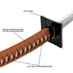 Battle Ready Afro's Taich Samurai Katana Handmade -Knife & Sword SS2430 65185.1646428771