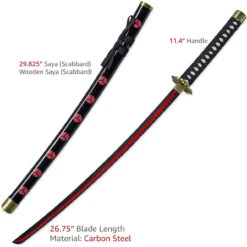 Zoro's Shusui Replica Sword | Red Hamon Katana -Knife & Sword SS2436 85964.1645645400