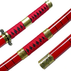 Zoro's Sandai Kitetsu Replica Sword | Carbon Steel Darkened Blade Katana -Knife & Sword SS2438 40540.1645647252