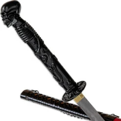 Pits Of Hell Skeleton Skull Samurai Katana | Japanese Shogunate Tokugawa Family Kamon Crest Bushido Historical Replica Sword -Knife & Sword SS2708 55911.1674058398