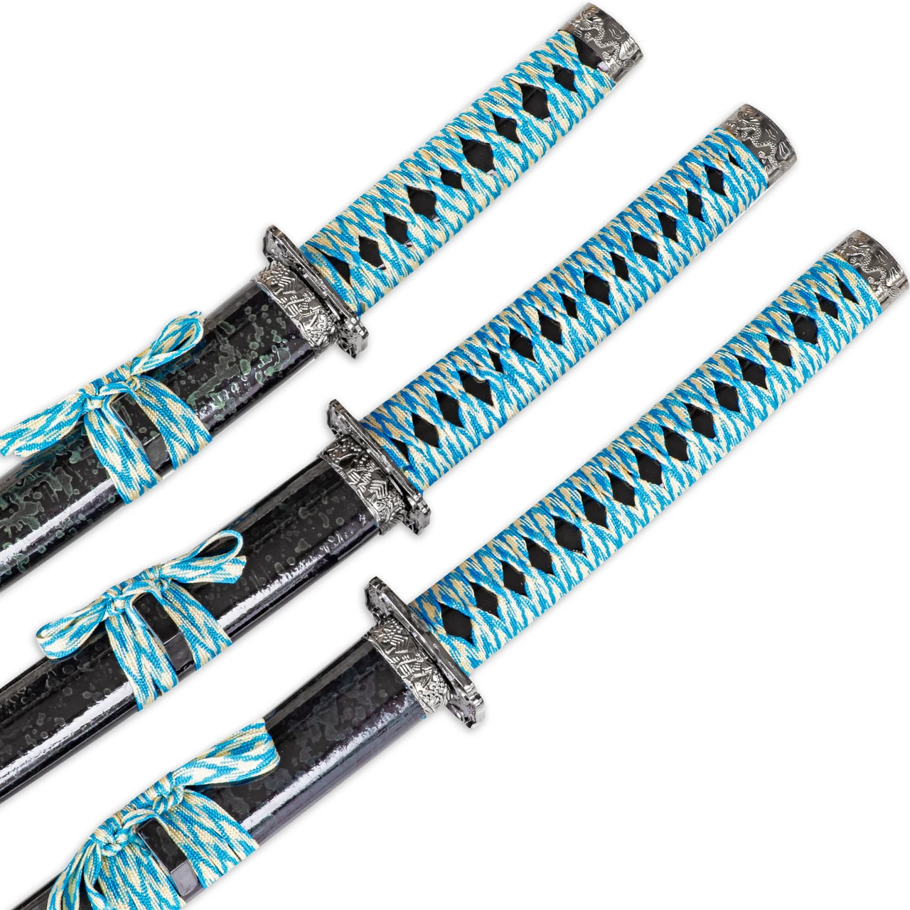 Mizuchi’s Blessing Historical Replicas | Japanese Tachi Wakizashi Aikuchi Tantō Short Sword Katana Set Of 3 Swords W/ Stand 2 Mizuchi’s Blessing Historical Replicas | Japanese Tachi Wakizashi Aikuchi Tantō Short Sword Katana Set Of 3 Swords W/ Stand - Image 2