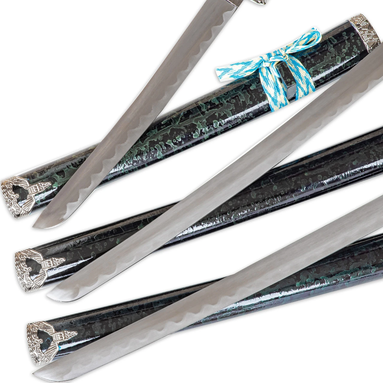 Mizuchi’s Blessing Historical Replicas | Japanese Tachi Wakizashi Aikuchi Tantō Short Sword Katana Set Of 3 Swords W/ Stand 6 Mizuchi’s Blessing Historical Replicas | Japanese Tachi Wakizashi Aikuchi Tantō Short Sword Katana Set Of 3 Swords W/ Stand - Image 6