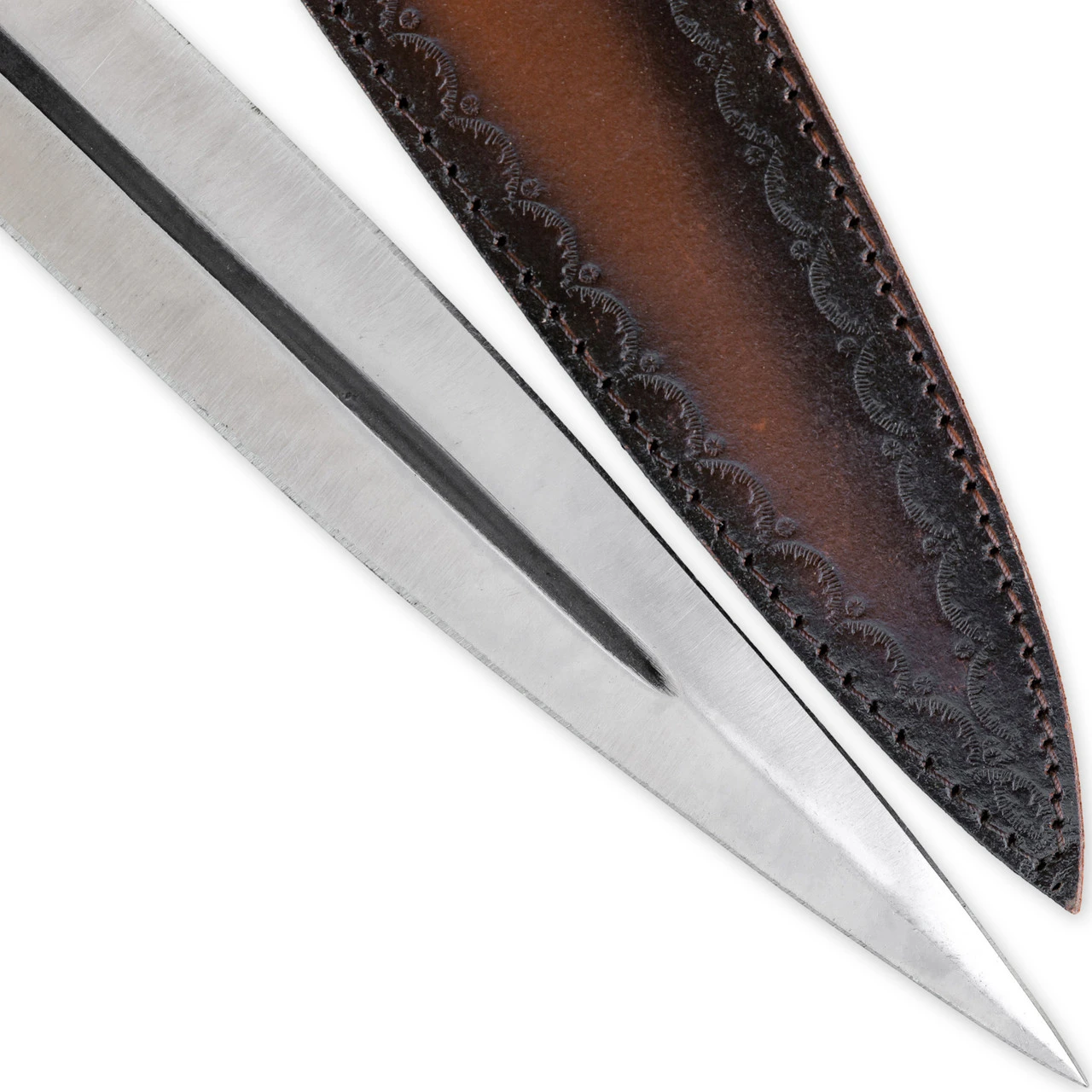 Hallucination Phenomenon Steel Viking Sword - Hand Forged Functional Full Tang 1095 High Carbon Steel Replica Sword W/ Sheath Included 4 Hallucination Phenomenon Steel Viking Sword - Hand Forged Functional Full Tang 1095 High Carbon Steel Replica Sword W/ Sheath Included - Image 4