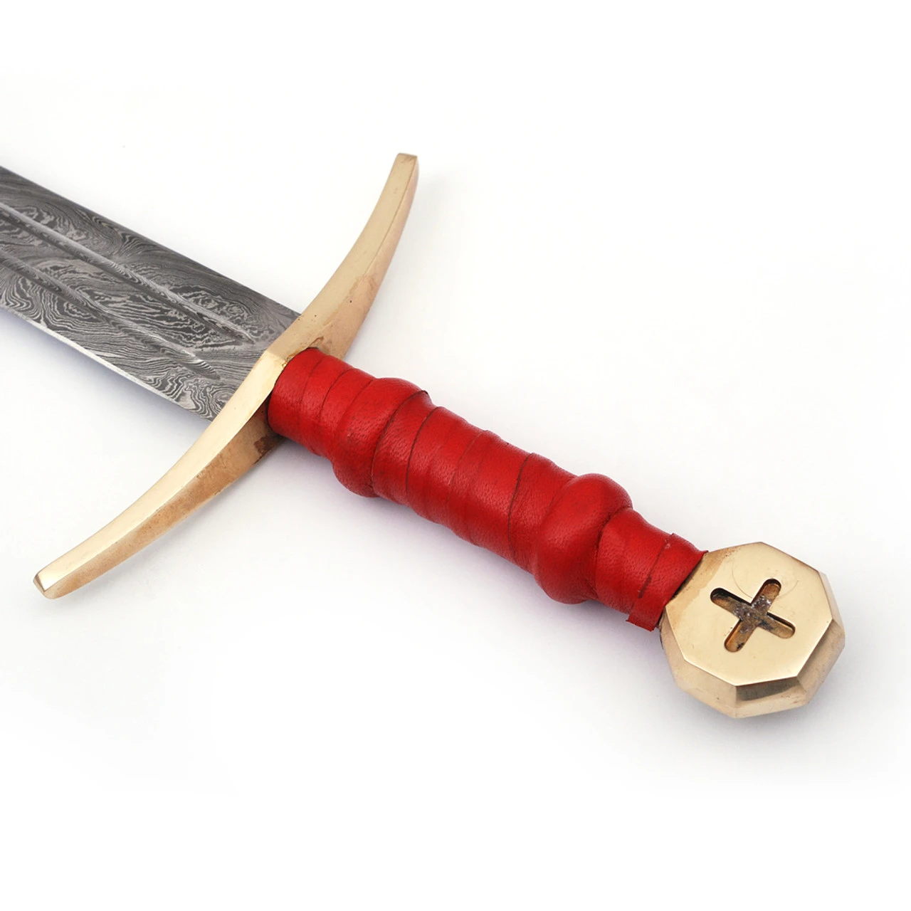 Fire Quest Knights Of Templar Damascus Steel Medieval Arming Sword 4 Fire Quest Knights Of Templar Damascus Steel Medieval Arming Sword - Image 4