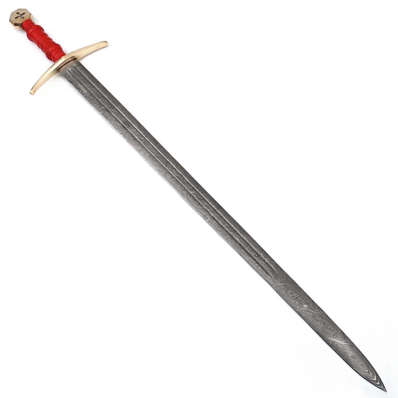 Fire Quest Knights Of Templar Damascus Steel Medieval Arming Sword 2 Fire Quest Knights Of Templar Damascus Steel Medieval Arming Sword - Image 2