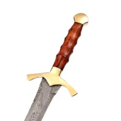 Skärva Hand Forged Damascus Steel Leaf Blade Short Sword -Knife & Sword SSD2675 62096.1642782855