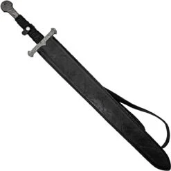 Devoted Guidance Medieval Inspired Full Tang Hand Forged Damascus Steel Templar Sword W/ Genuine Leather Sheath -Knife & Sword SSD3165 05 53756.1693322060
