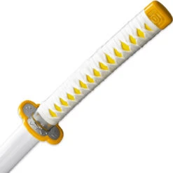 Art Of Thunder Yellow Nichirin Katana | Kimetsu No Yaiba Agatsuma Zenitsu Replica Bamboo Sword -Knife & Sword SW1514 68896.1665758454