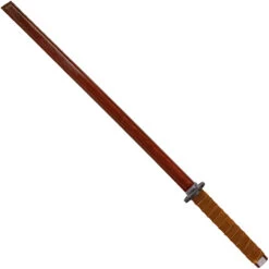 Playful Sparring Training Practice Full Tang Sheesham Wood Bokken Functional Wooden Sword Katana W/ Brown Genuine Leather Handle
