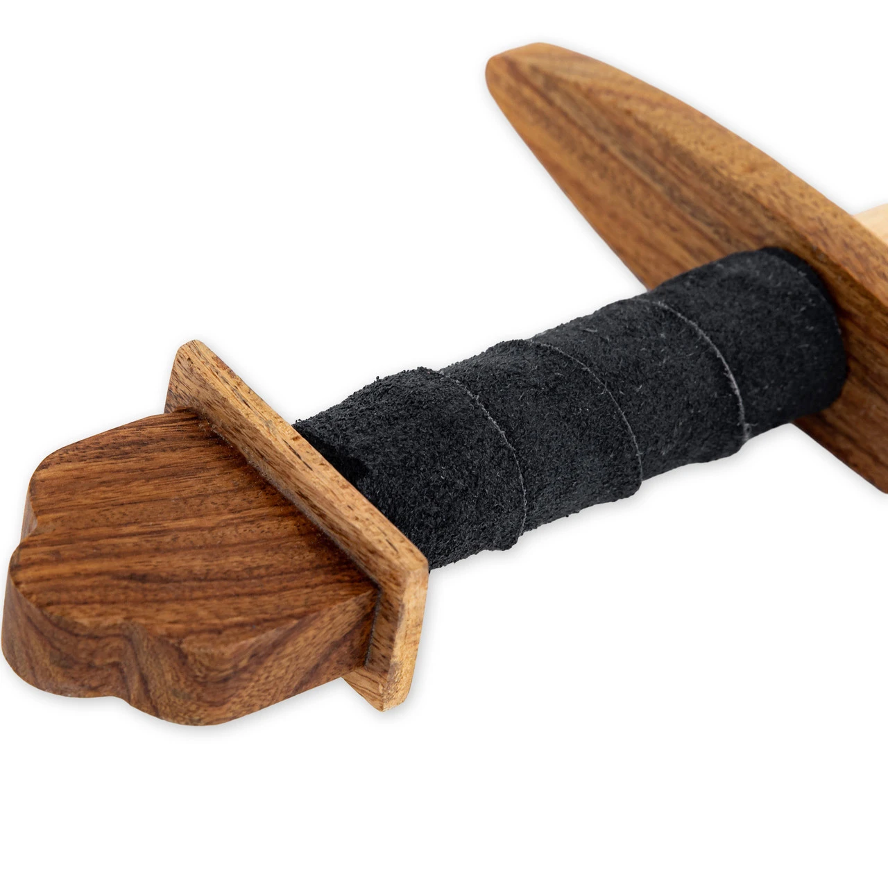 Wooden Replica Viking Practice Sword | Steamed Beech Wood W/ Leather Wrapped Handle | Black Leather 2 Wooden Replica Viking Practice Sword | Steamed Beech Wood W/ Leather Wrapped Handle | Black Leather - Image 2