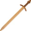Wooden Replica Knightly Sword | Steamed Beech Wood W/ Leather Wrapped Handle
