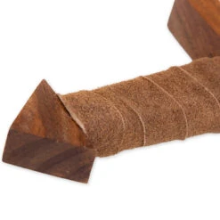 Steamed Beech Wood Replica Arming Sword |Triangular Pommel & Leather Wrapped Handle -Knife & Sword W3069BR 41987.1682604239