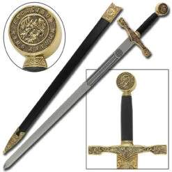 King Arthur Excalibur Replica Longsword - Gold -Knife & Sword WG901 35455.1564501639