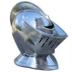 Closed Mid 17th Century European Medieval Renaissance Steel Helmet