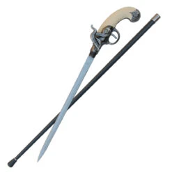 Early American Flintlock Sword Cane -Knife & Sword early american flintlock sword cane 74463.1564504429