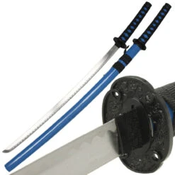 Speckled Japanese Samurai Katana Sword Blue -Knife & Sword guardian of the dragon oasis samurai japanese katana sword 2 20092.1564502194