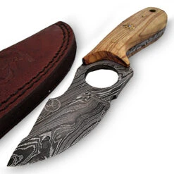 Hunt For Life Peaceful Uprising Damascus Steel Skinner Knife
